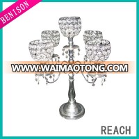 Free shipping wholesale crystal wedding candle holder centerpieces