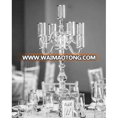 wedding decoration wholesale crystal candelabra with 9 arm