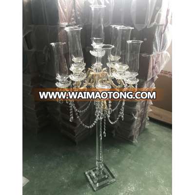 wedding chandelier centerpiece walk ways wholesale 9 arms lampshades crystal candelabra