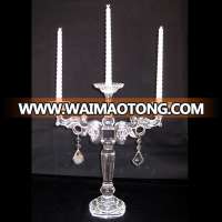 Handicraft 3 Light Wedding Crystal Candelabra candle holder For Table Decoration