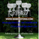 hot sale 5 arms silver crystal ball candleabra used for wedding centerpiece